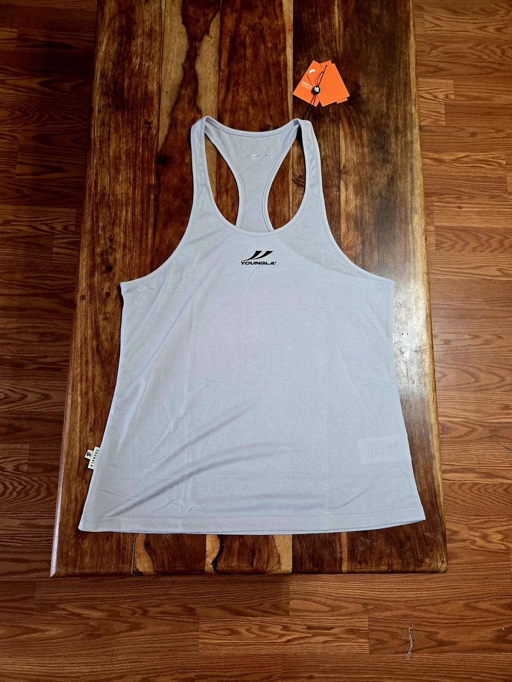 YoungLA Men's Light Gray Muscle Tank Top. Size Medium